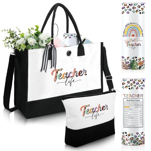 Silkfly 3 Pcs Teacher Thoughtful Gifts Set for Thanksgiving Christmas Day - style: Teacher Life