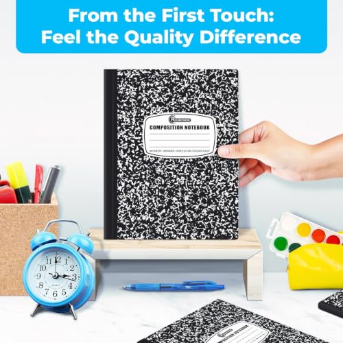 Rosmonde 100 Pack Bulk Composition Notebooks, College Ruled, Bulk Notebooks - size: 100 Pack, style: Black Marble
