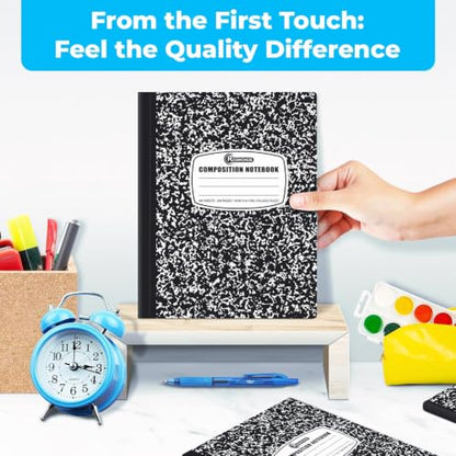 Rosmonde 100 Pack Bulk Composition Notebooks, College Ruled, Bulk Notebooks - size: 100 Pack, style: Black Marble