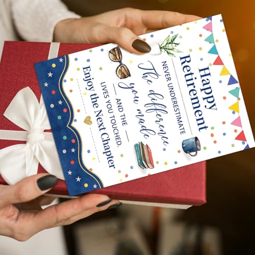Happy Retirement Card, Farewell Card for Coworker Boss - color: BK-049