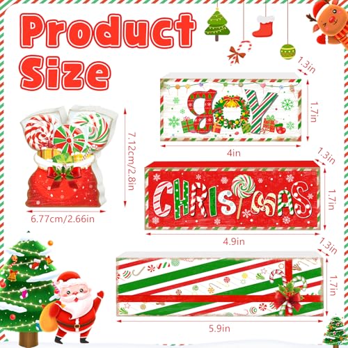 Britimes Tiered Tray Decor Set, 4 Pack, Wooden Table Sign, Candy Christmas - style: Christmas Gifts & Candy