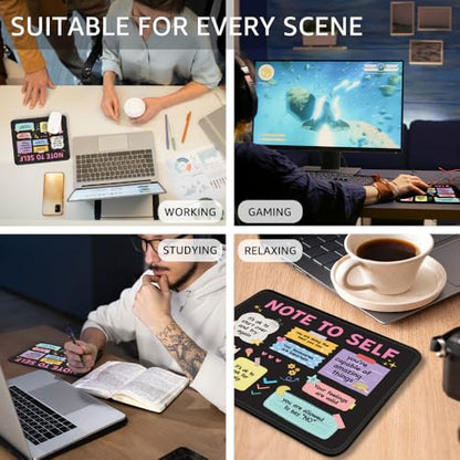 Note to Self Non-Slip Mouse Pad Inspirational Gifts for Women - color: Multi-Black 2