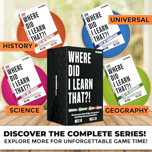 Trivia Card Games for Adults — Family Board Games for Teens and Adults - color: 5. Geography