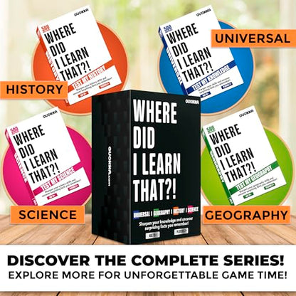 Trivia Card Games for Adults — Family Board Games for Teens and Adults - color: 5. Geography
