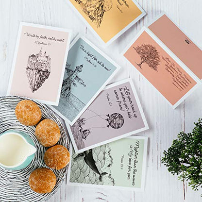 DIVERSEBEE 18 Inspirational Christian Greeting Cards with Envelopes