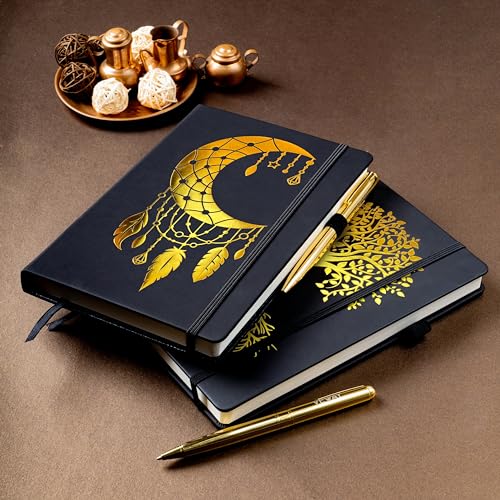 Veway Moon Dream Catcher Journal and Pen Gift Set for Women - style: Moon Dream Catcher