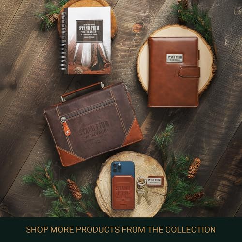 Christian Art Gifts 16 oz. Brown Stand Firm Bible Verse Travel Tumbler