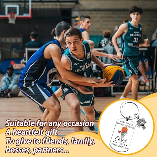 isiyu Religious Gifts Basketball Gifts for Men Women Basketball Keychain