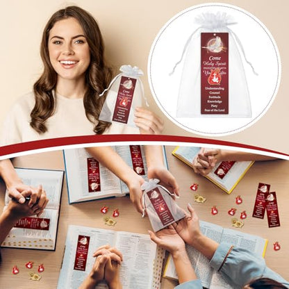 Supervitae 12 Set Holy Spirit Pin with Bookmark Christian Christmas Gift - style: Come Holy Spirit
