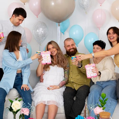 Baby Shower Bingo Cards - 24 Guests Pink Newborn Baby Bingo for Shower Party Supplies - color: Baby Girls