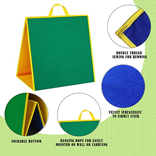 Topwon Felt Board, Folding Flannel Playboard Preschool Toddler Stories Boards, Animal Story Learning Double-Side Stand Flannel Board (Not Including Animal Felt) - style: Not Including Animal Felt