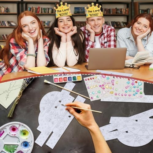 Christian Crown Craft Kit, DIY Paper Crafts to Decorate 18 Sets, VBS