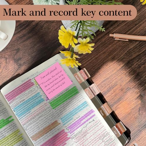 Bible Study Supplies,Bible Journaling Kit,Bible Study Kit with Journal,12 No Bleed Highlighters,12 Gel Pens,75 Tabs, 400 Sticky Notes,Christian Gifts for Women Men (Brown) - color: Brown