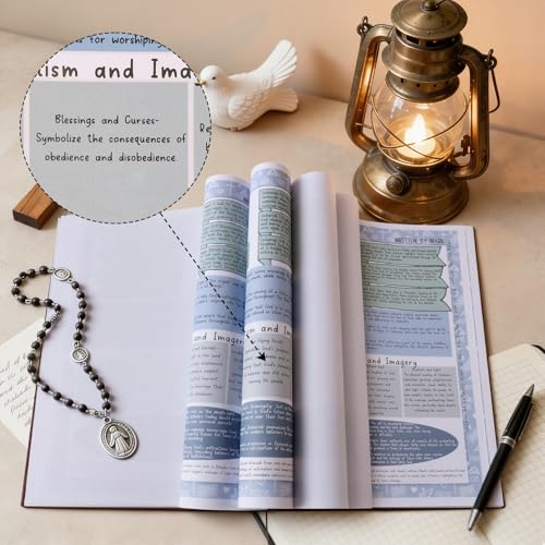 66-Page Bible Study Guide Notebook Women-Daily Scripture Quotes, Religious Faith-Based Notebook (A4)