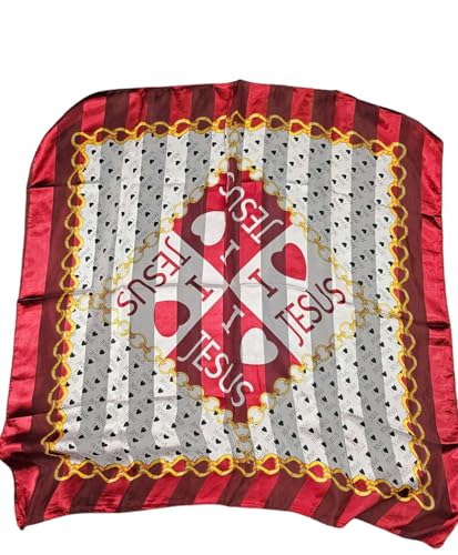 Set of 4 Pc Assorted I Love Jesus Scarf/head Wrap/religious Scarf/gift for Her/church Gift/Christmas gift idea 39"x39"