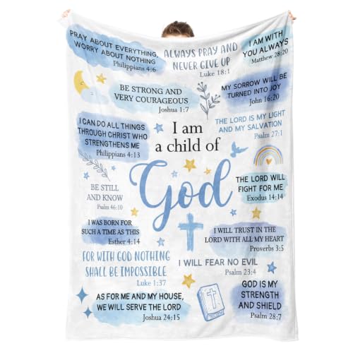 Baptism Gifts for Boys, Christian Blanket, Teen Boy Gifts Trendy Stuff - color: Blue, size: 80*60IN