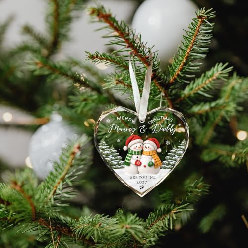 Gifts for Expecting Parents, Gifts for Pregnant Women - Mom Dad Ornament - color: Mom Dad