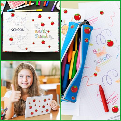 LINAYE 2000 Count Apples Stickers for Kids, 24 Sheets Apple Shape Reward Stickers for Teacher School Classroom, Cute Mini for Scrapbooking, Envelopes - style: Apple 24 Sheets