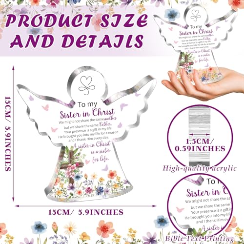 Gerrii Christian Gifts Women Angels Spiritual Desk Decor, Sister in Christ - style: Sister in Christian