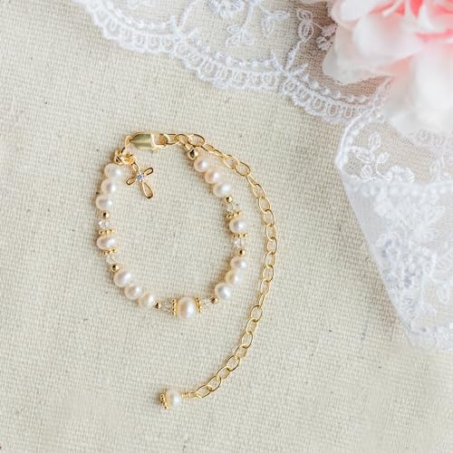 Cherished Moments Baptism to Bride Bracelet .925 Silver or 14K Gold-Plated - color: Gold