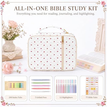 Britimes Bible Cover Case for Women, Bible Cover, Strawberry - color: Strawberry