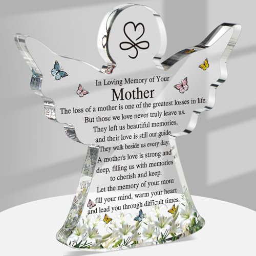 Jetec Sympathy Gifts for Loss Acrylic Angel Memorial Bereavement,Mother - style: Mother