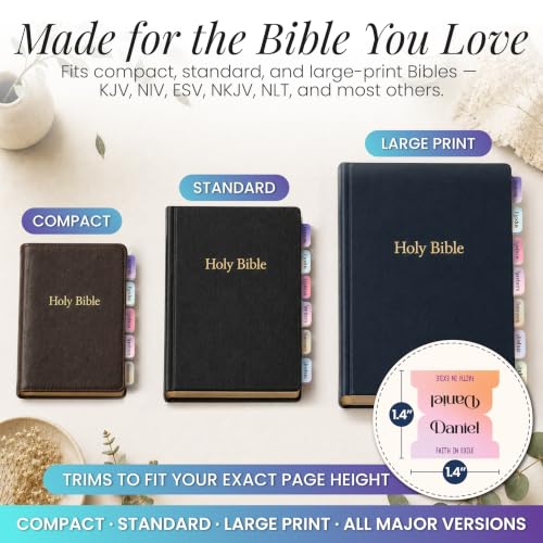90 Christian Bible Tabs for Women, Teens & Kids - Rainbow - color: Rainbow