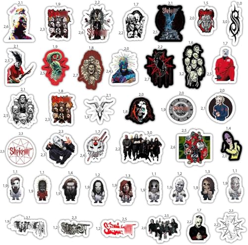 50Pcs American Nu Metal Band & Adult Stickers, Metal Band Stickers, Strong Adhesive & Waterproof Decals for Laptop and Skateboards, Gifts for Women & Men - color: Band Stickers