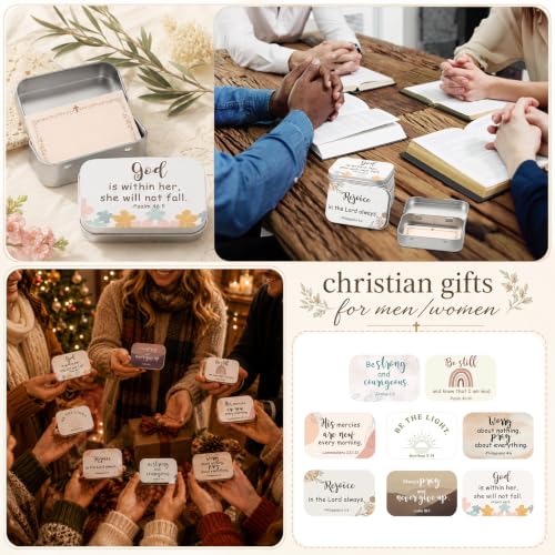 144 Pcs Prayer Box Set, 24 Tins, 120 Prayer Cards, Christian Gifts Bulk - style: Bohemian