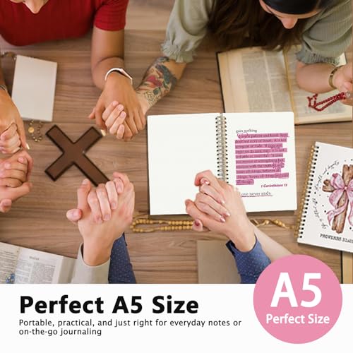 Pink Christian Notebook 1 Corinthians 13 Journal for Women - color: 1 Corinthians 13