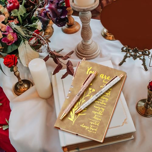 Affrolling 5 Pcs Christian Gifts for Women Church Religious Gifts A6 Bible Leather Notebook Pens with Box Prayer Journal for Men Bible Study Pastor's Wife Godmother Father(Classic Brown) - color: Classic Brown