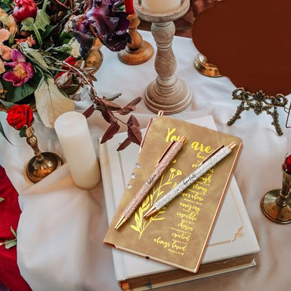 Affrolling 5 Pcs Christian Gifts for Women Church Religious Gifts A6 Bible Leather Notebook Pens with Box Prayer Journal for Men Bible Study Pastor's Wife Godmother Father(Classic Brown) - color: Classic Brown