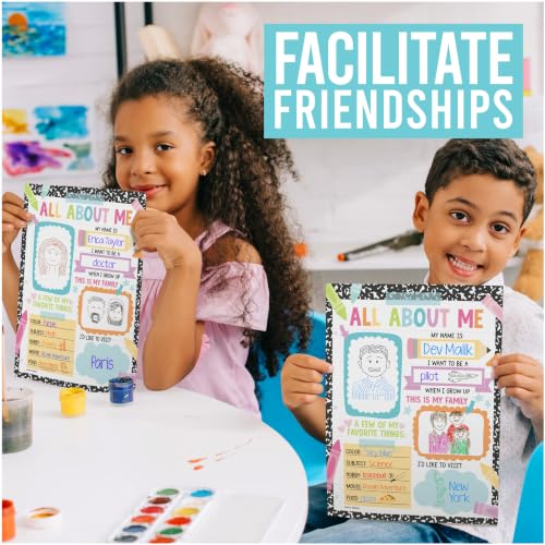 20 All About Me Posters Elementary Classroom Decor, Star Student Poster - color: Composition Pastel