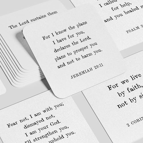 Bible Verse Cards, 60 Scripture Cards with Bible Verses - color: Pearl 02