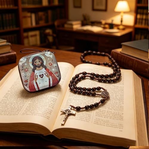 Catholic Rosary Beads, Rosarios Cross Pendant Decorative Prayer Box - color: Style-7