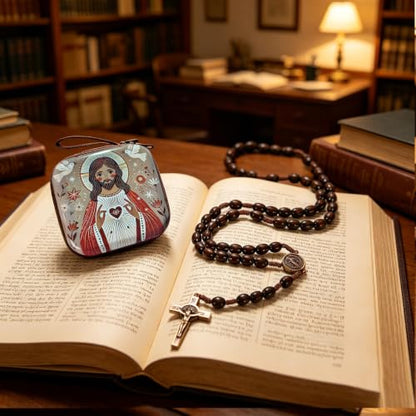 Catholic Rosary Beads, Rosarios Cross Pendant Decorative Prayer Box - color: Style-7
