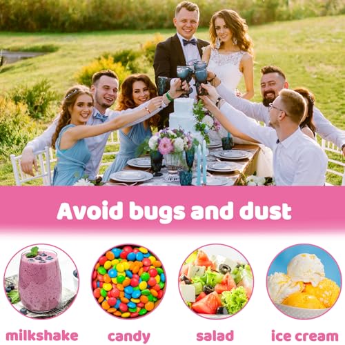 Alaeseje 100 Pack 6 oz Plastic Dessert Cups with Dome Lids,No Hole
