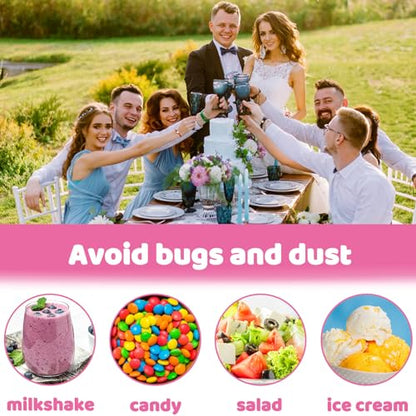 Alaeseje 100 Pack 6 oz Plastic Dessert Cups with Dome Lids,No Hole