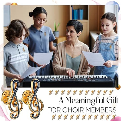 Knitgrip Award Lapel Pins Bulk Academic Recognition Enamel Pins Honors Gift for Student Office Government Club Members - style: Chorus