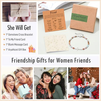 Crystal Cross Bracelet for Women Teen Girls Christmas Birthday Gifts - style: Friend