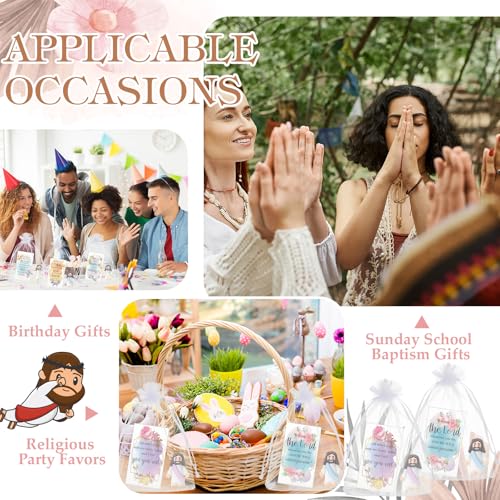 Bememo 25 Pcs Mini Jesus Figurines Easter Toys, Lovely Style, Five Colour - color: Five Colour