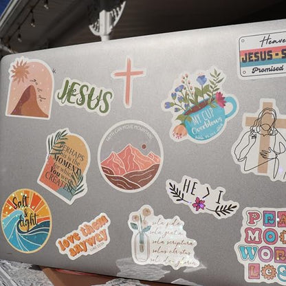 123 PCS Christian Bible Verse Stickers by Puraesla – Scripture Inspiring Journaling & Religious Study Decals for Water Bottles, Laptops, Notebooks – Vinyl Waterproof