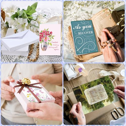 Motiskyy 36 Pcs Christian Get Well Cards with Scripture, Printing Floral - style: Printing Floral