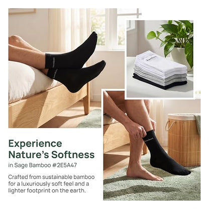 Ladies Crew Socks, 6 Pairs Breathable Casual Crew Socks for All Seasons,Size5-9 - color: White
