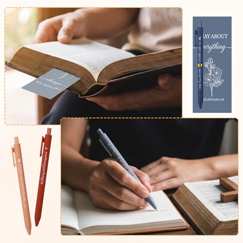 96 Pcs Bible Verse Pens & Scripture Bookmarks Inspirational Christian Gifts