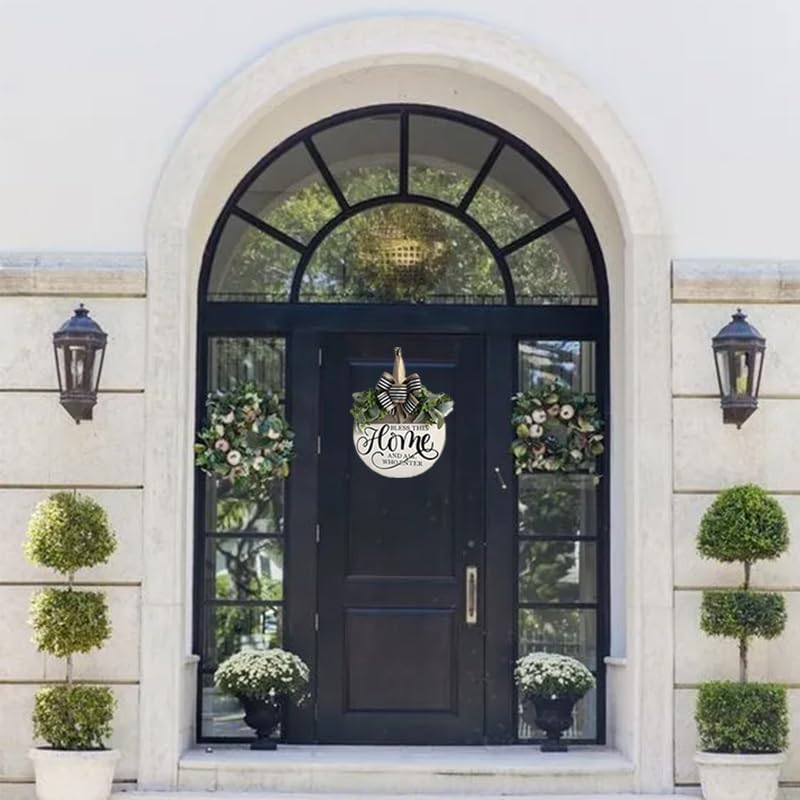 Spring Summer Decorations Wreath Welcome Home Sign for Front Home Door Decorations Outside All Seasons
