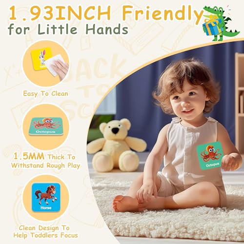 72 PCS Memory Match Game, Animal Matching Game for Kids 3 and up, Enhanced Memory Skills Card Games for Kids Ages 4-8