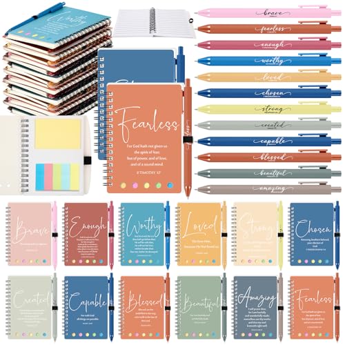 Kosiz 36 Sets Christian Gifts Bulk Prayer Journal, Pen, Morandi, Classic - color: Morandi, size: Classic