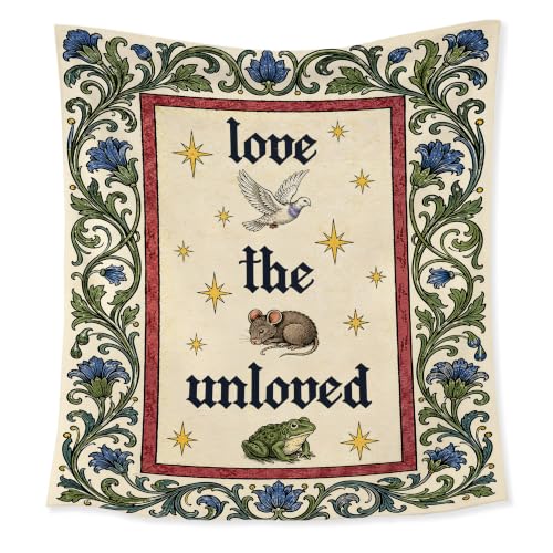 HUGANE Pigeon Rat Frog Mental Health Tapestry Wall Decor 50x60 Inch - color: colour-12