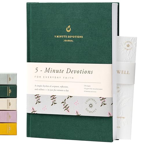 5-Minute Devotional Journal for Women: Daily Christian Scripture Reflections, Guided Prompts & Prayer | Build Faith in Just 5 Minutes a Day | 218 Pages, 110gsm Paper (Forest Green) - color: Forest Green